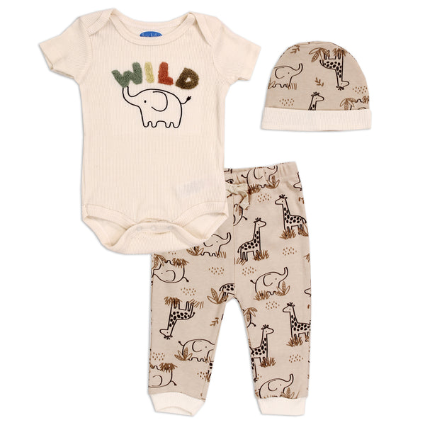BON BEBE Boys Newborn 3-Piece Pant Set