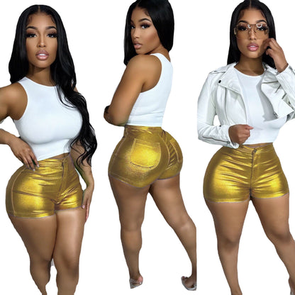 Women's Metallic Candy Shorts
