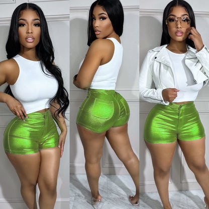 Women's Metallic Candy Shorts