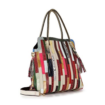 Genuine Leather Colorful Petal Crossbody Sling