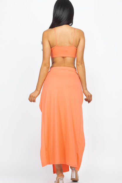 Bra top and side slit maxi skirt (CAPELLA)