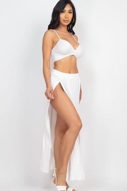 Bra top and side slit maxi skirt (CAPELLA)