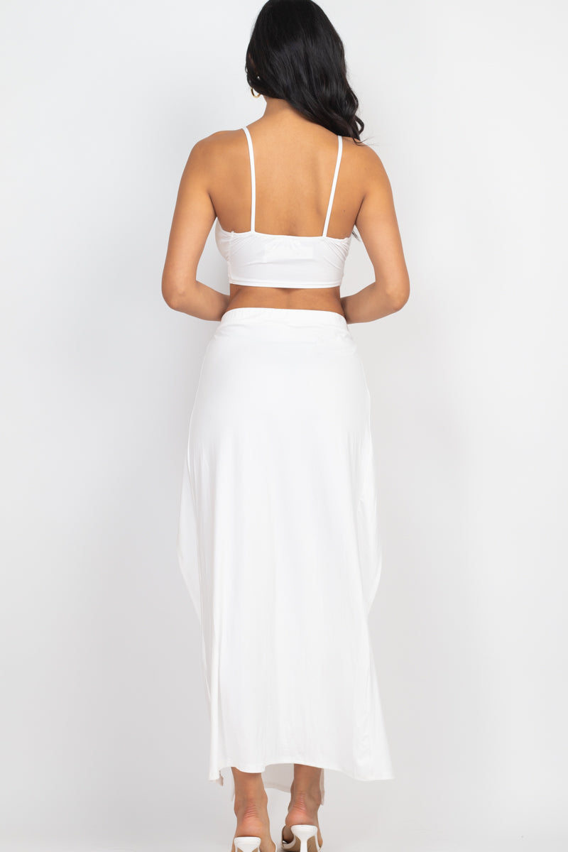 Bra top and side slit maxi skirt (CAPELLA)
