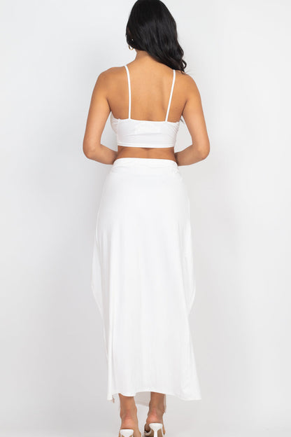 Bra top and side slit maxi skirt (CAPELLA)