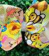 OH SWEET HONEY! MULTI PRINTED DOUBLE LAYER HAIR BOWS. 4PCS