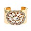 Dazzling Crystal Flower Cuff Bangle