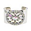 Dazzling Crystal Flower Cuff Bangle