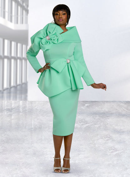 Collared Skirt Suit 2pc Set