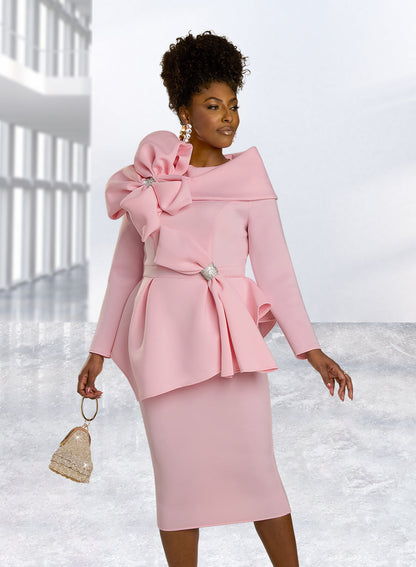 Collared Skirt Suit 2pc Set
