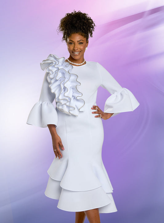 Ruffle Rhinestone Dress