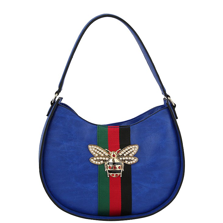 Queen Bee Stripe 2-in-1 Shoulder Bag Hobo