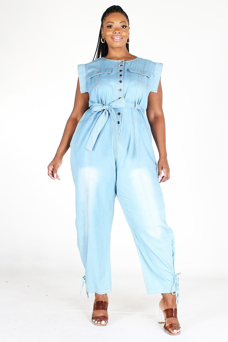 Light Denim Jumpsuit