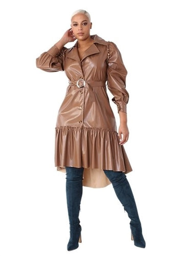 Faux High-low Ruffle Dress