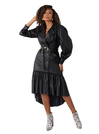 Faux High-low Ruffle Dress