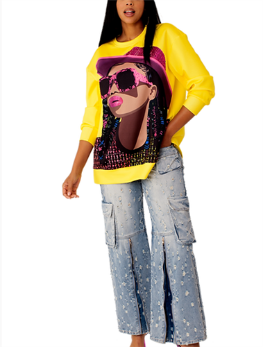 Yellow Print Top