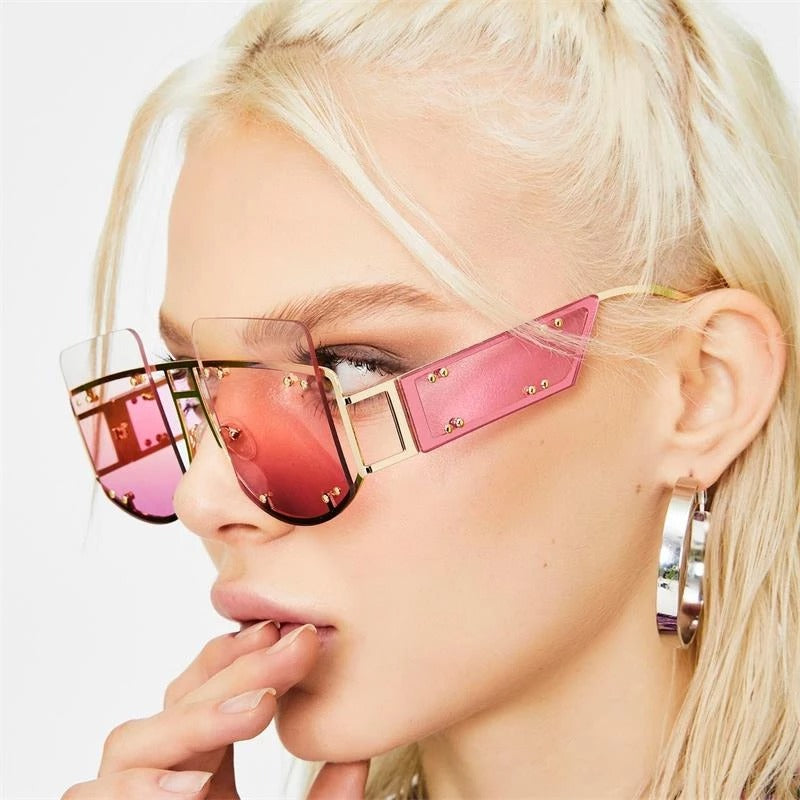 Exposed Frame Lens Sunglasses