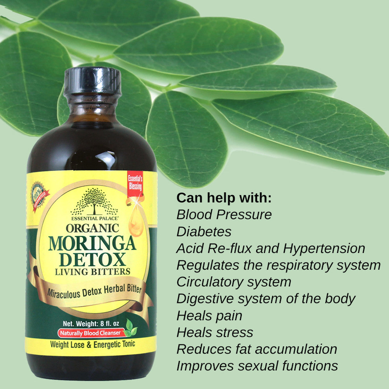 Essential Palace: Organic Moringa Detox Bitters