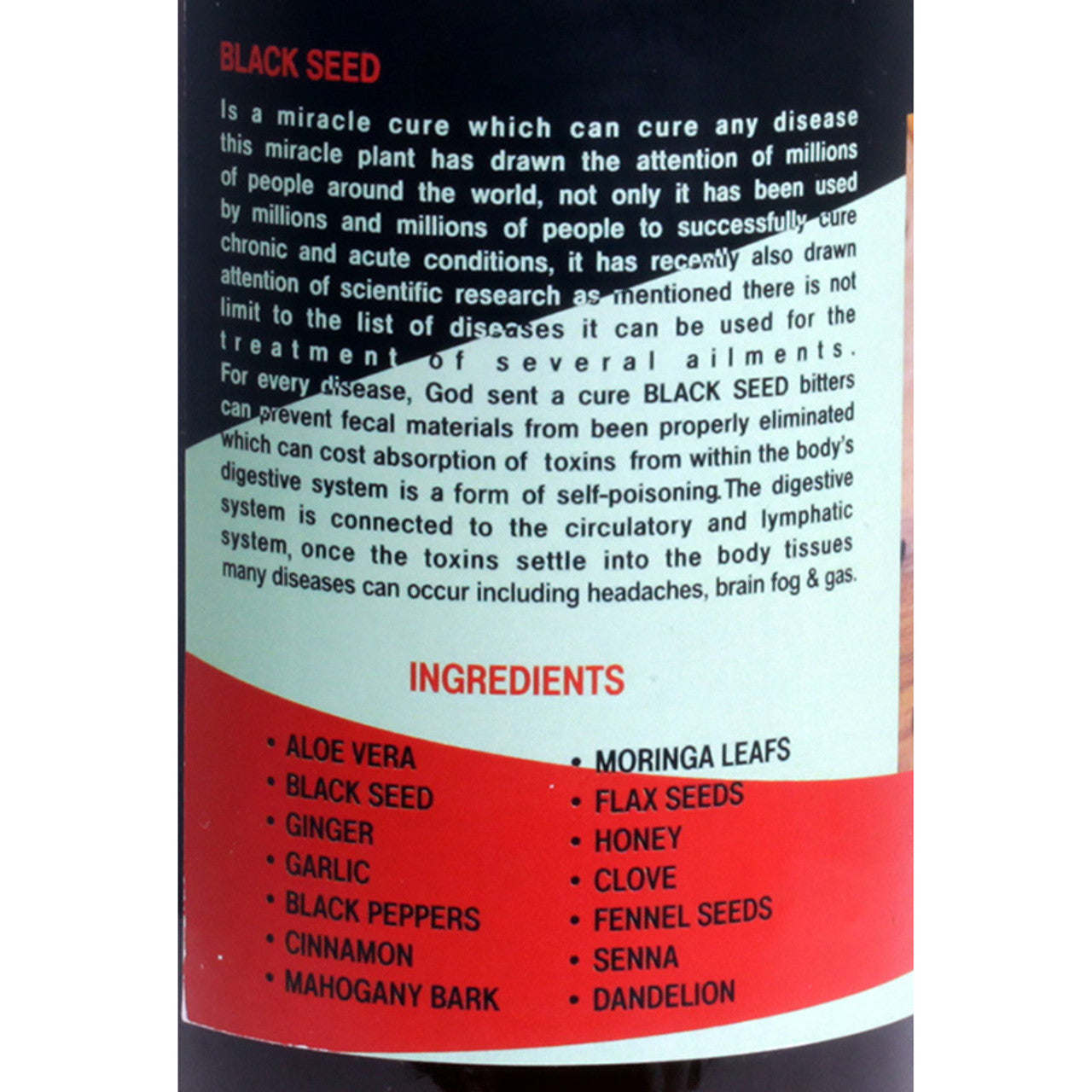 Black Seed Bitters Detox Beverage .