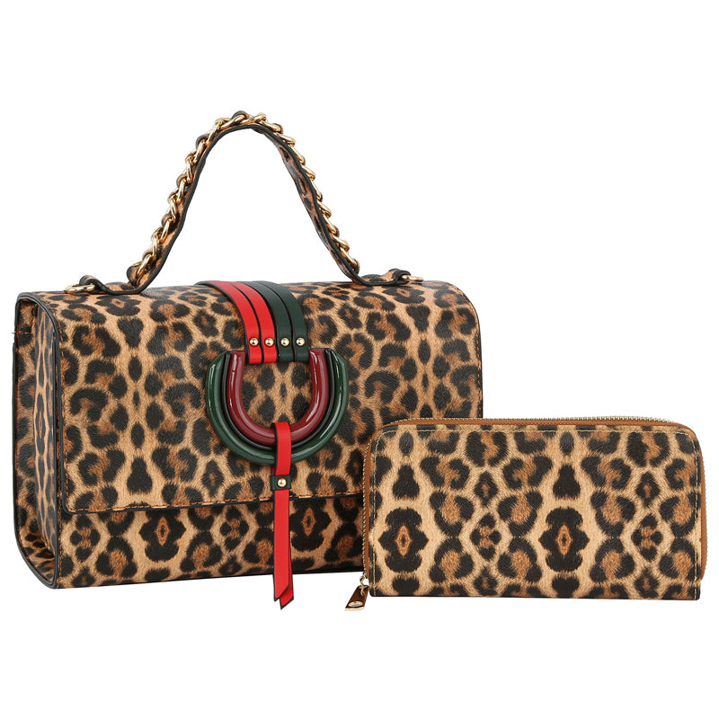 Multi Striped D-Ring 2-in-1 Boxy Satchel