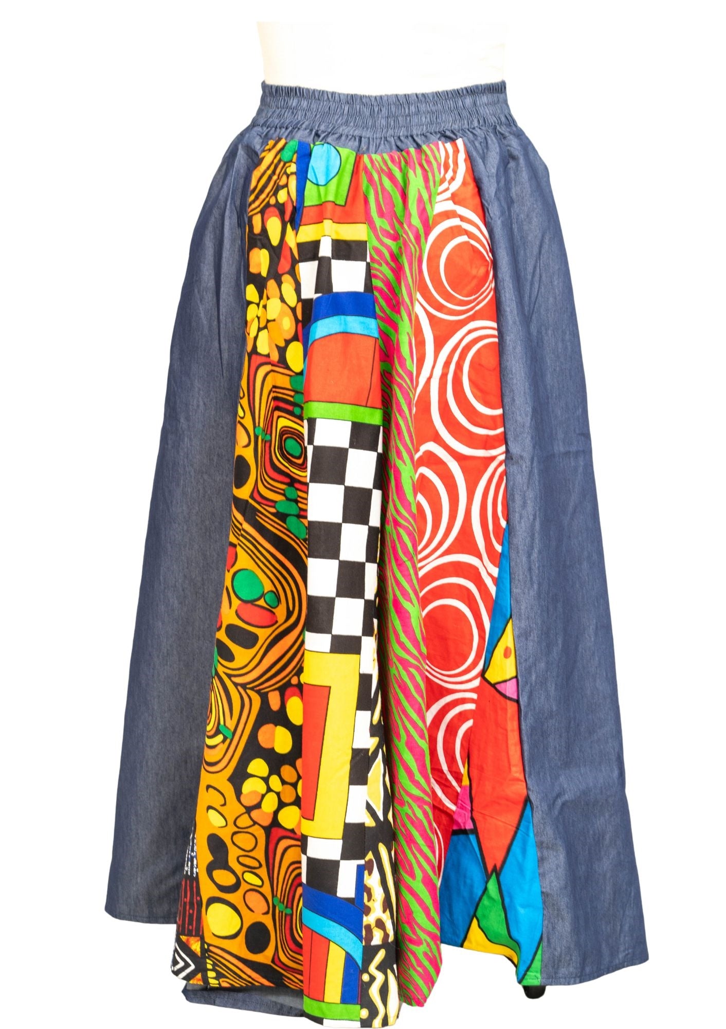Mixed Print Skirt