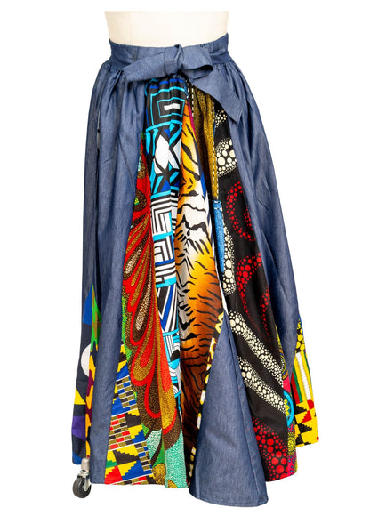 Mixed Print Skirt