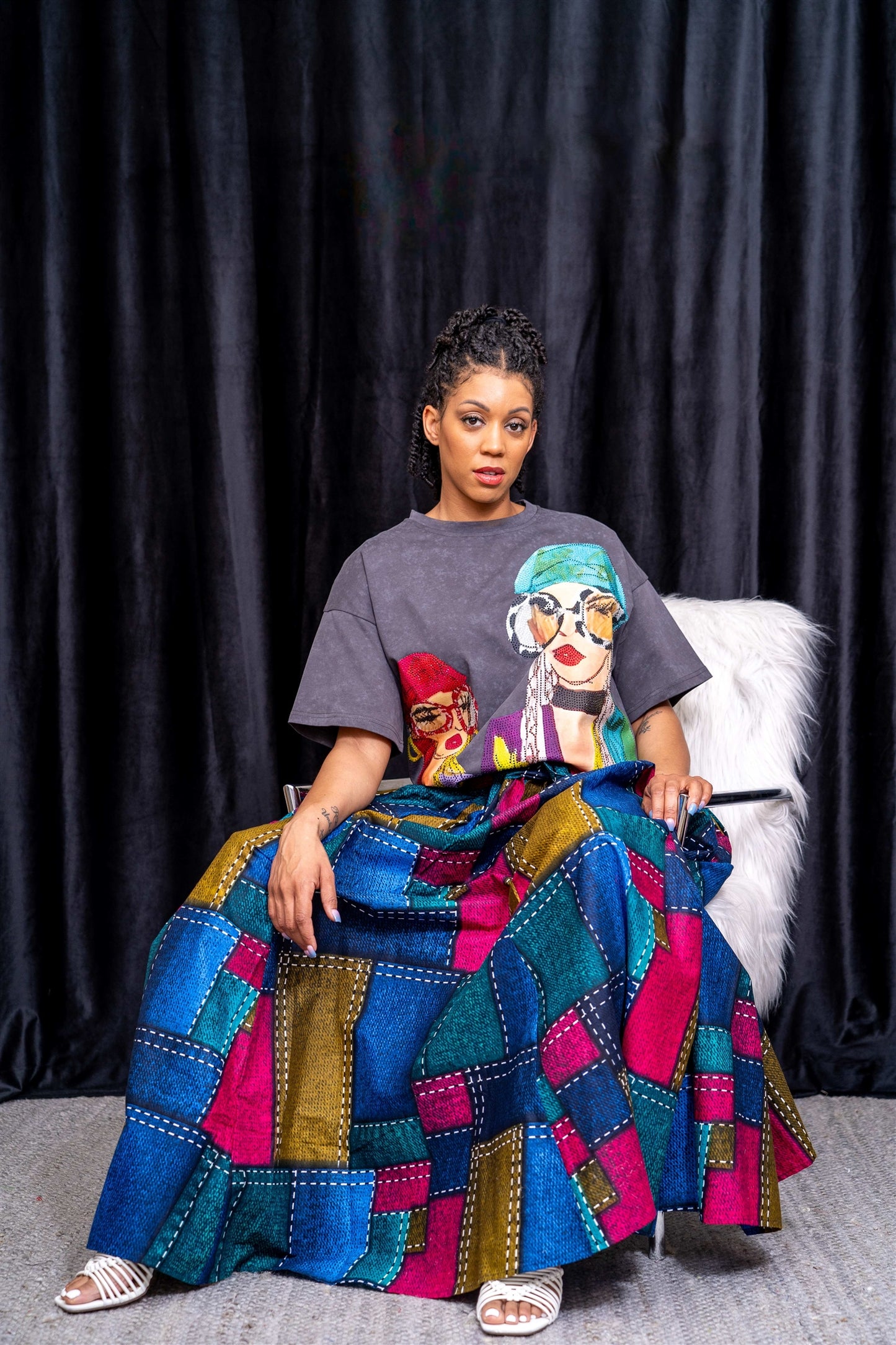 African Print Wide Leg Pant