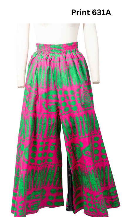 African Print Wide Leg Pant