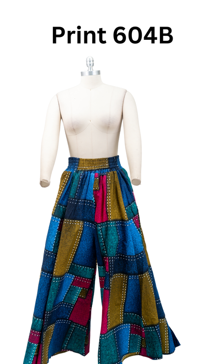 African Print Wide Leg Pant