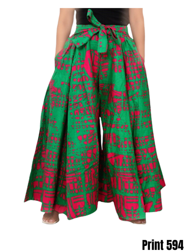 African Print Wide Leg Pant