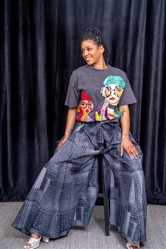 African Print Wide Leg Pant