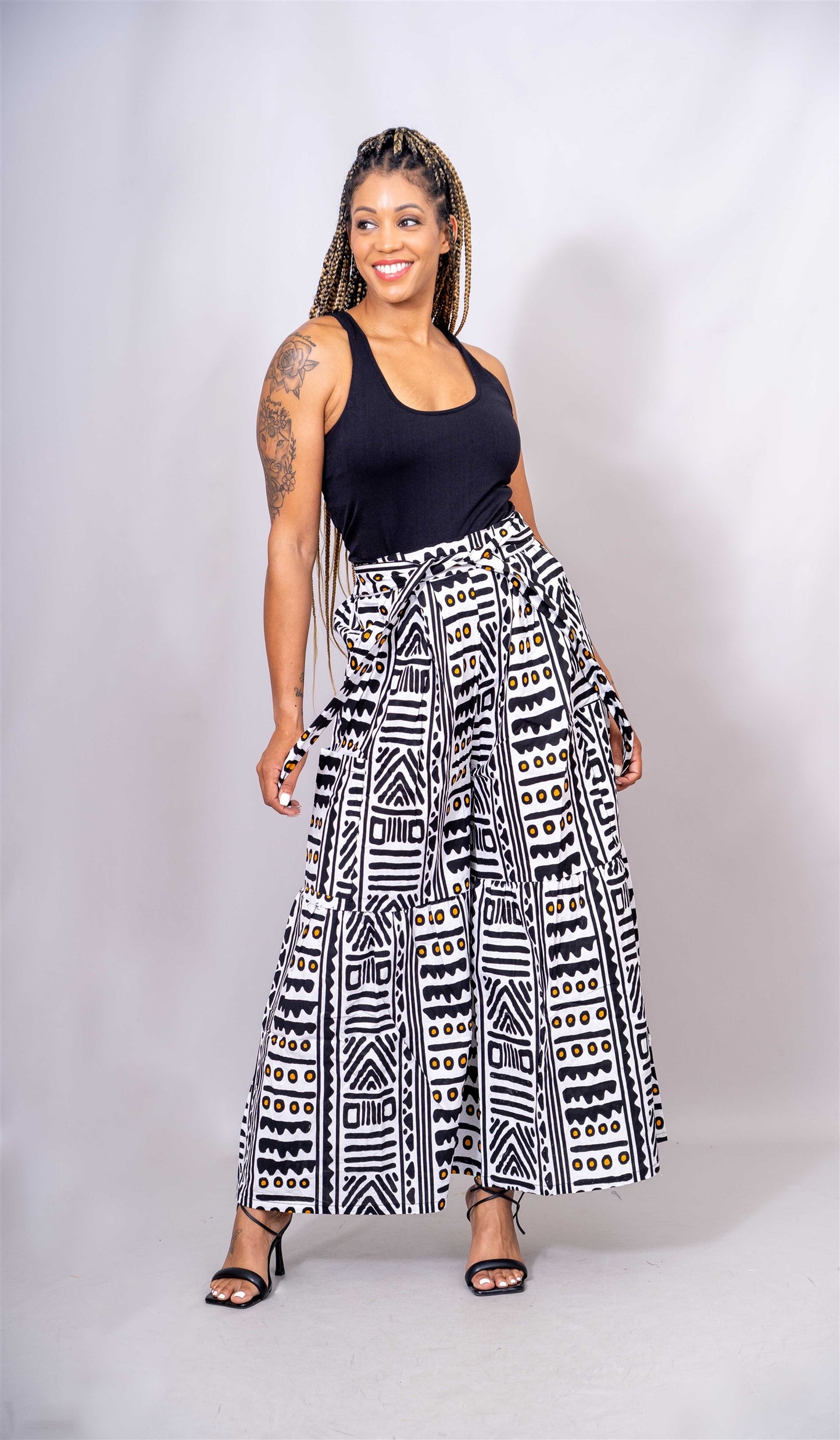 African Print Wide Leg Pant