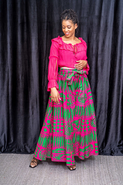 African Print Wide Leg Pant