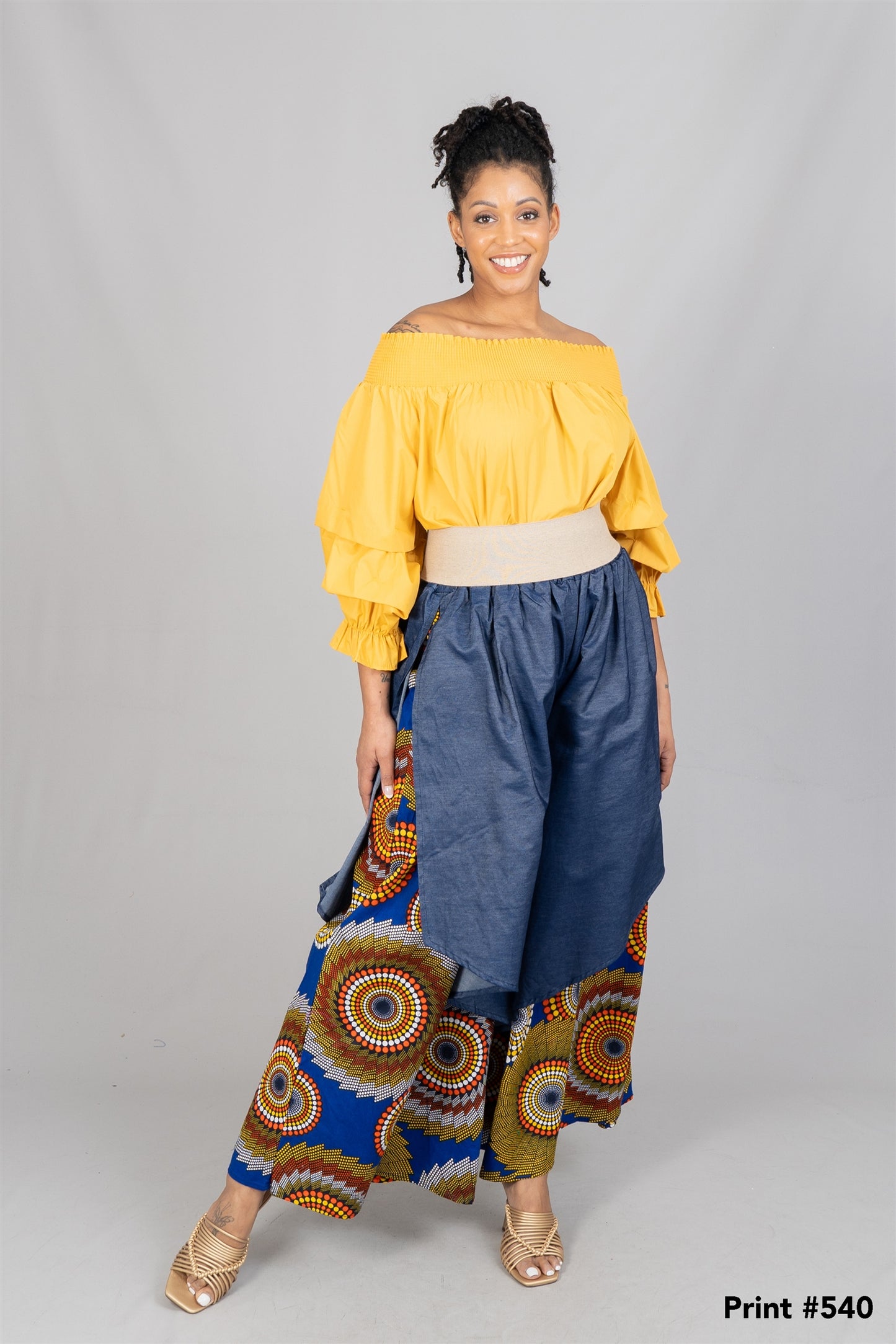 Denim Overlay Wide Leg Pant