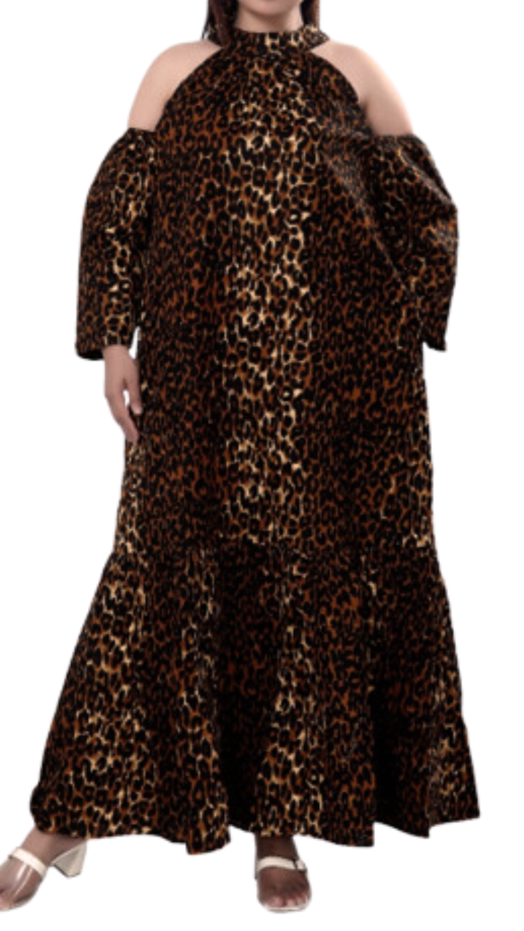 Print Cold Shoulder Dress