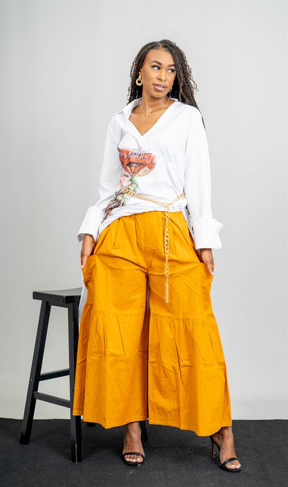 Wide Leg Solid Pant