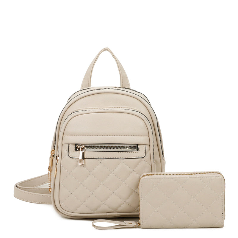 Fashion Quilted Backpack 2 in 1