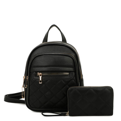 Fashion Quilted Backpack 2 in 1
