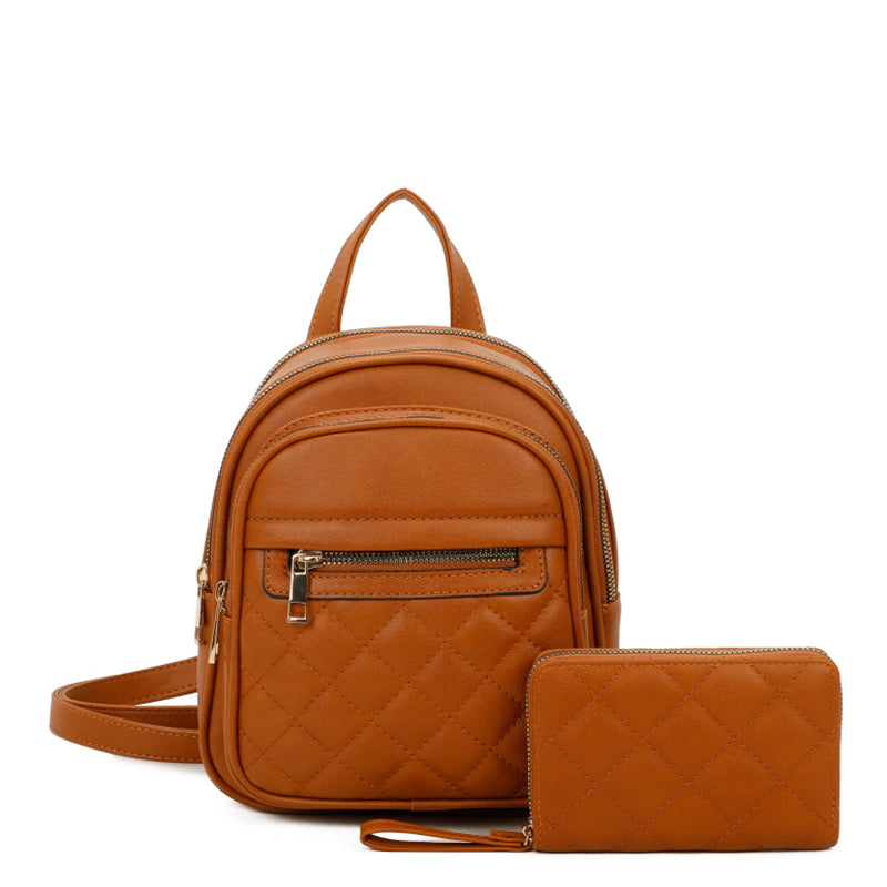 Fashion Quilted Backpack 2 in 1