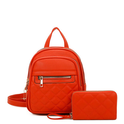 Fashion Quilted Backpack 2 in 1