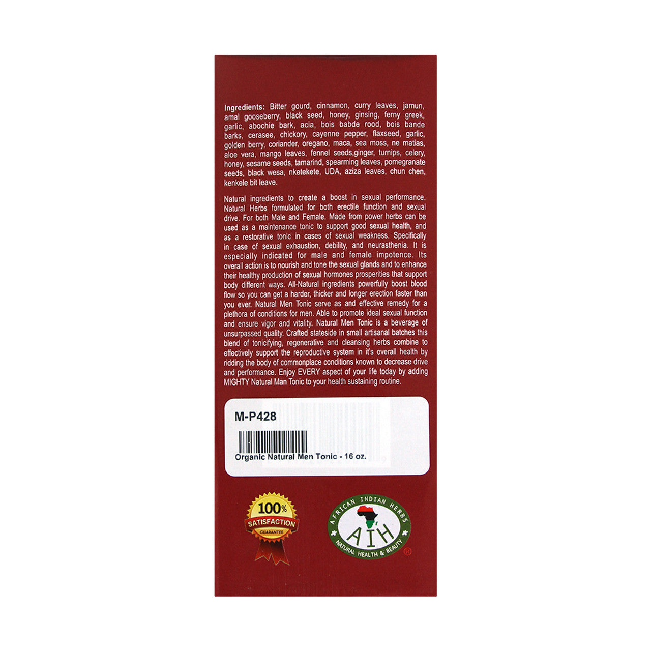 Organic Natural Men Tonic