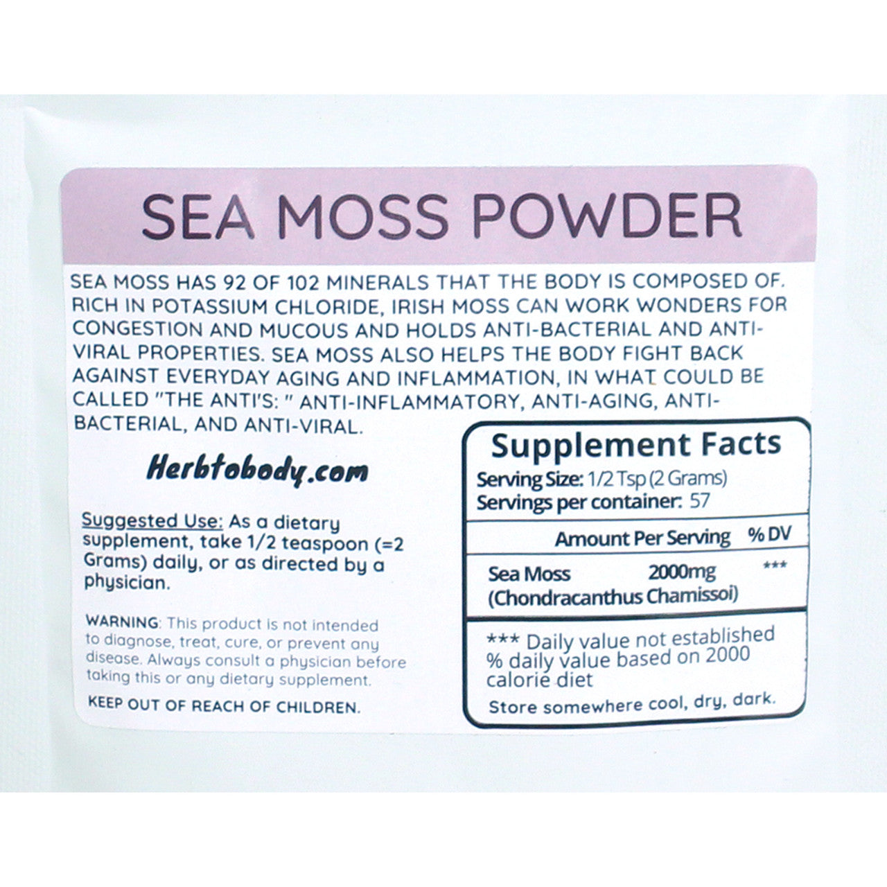 Irish Sea Moss Powder