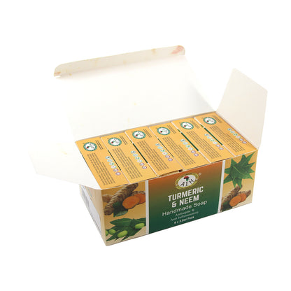 African Indian Herbs (AIH): Turmeric & Neem (Box Of 6) Handmade Soaps