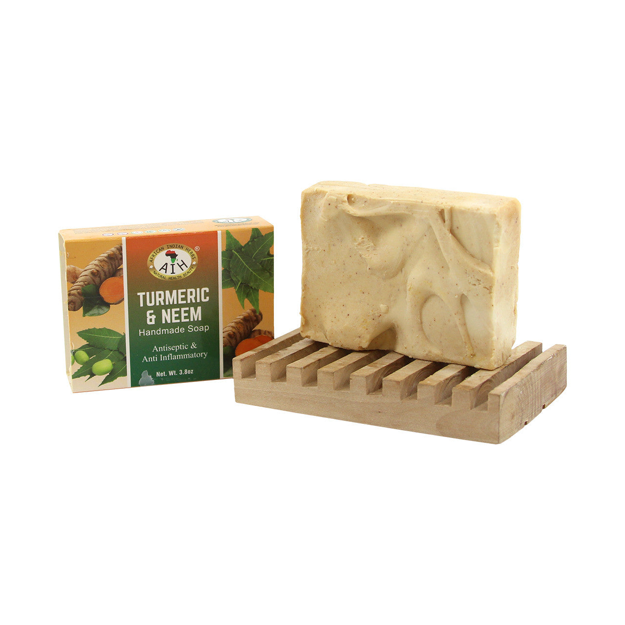 African Indian Herbs (AIH): Turmeric & Neem (Box Of 6) Handmade Soaps