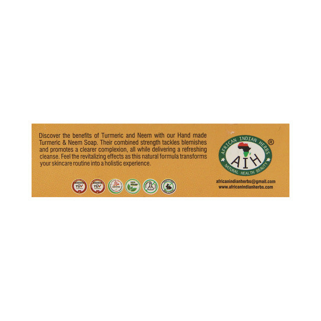African Indian Herbs (AIH): Turmeric & Neem (Box Of 6) Handmade Soaps
