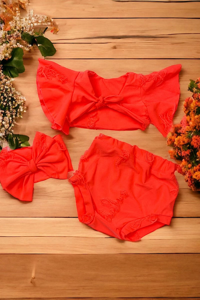 NEON GREEN WITH OPEN BACK CROP TOP SET