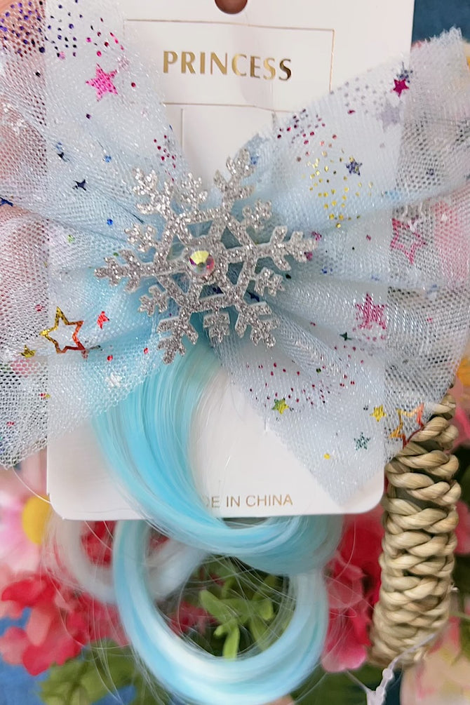BOWS WITH SYNTHETIC HAIR /FASHION HAIR CLIPS. 6PCS