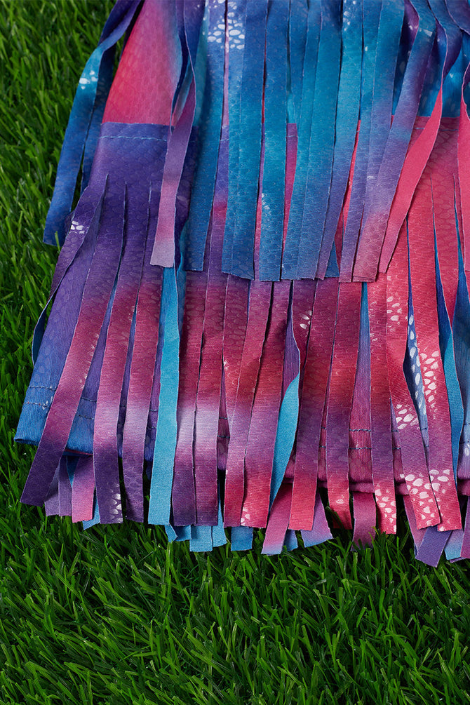 TIE DYE FRINGE SKIRT
