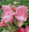 POLKA DOT 5.5-INCH HAIR BOWS. (12PCS)