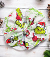 BIG TASSEL MR. GRINCHH PRINTED HEADBANDS.3PCS