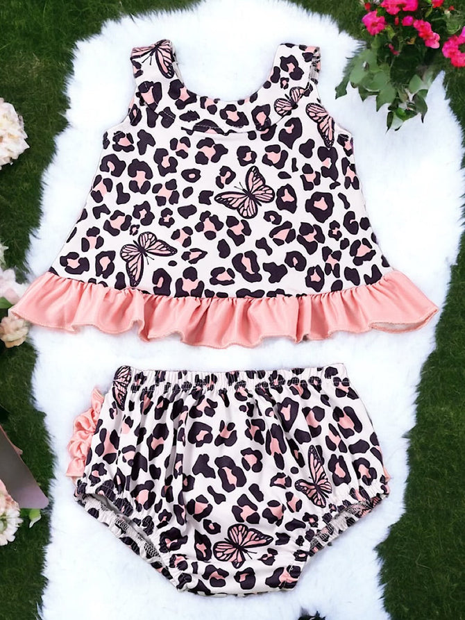 BUTTERFLY CHEETAH PRINTED SET